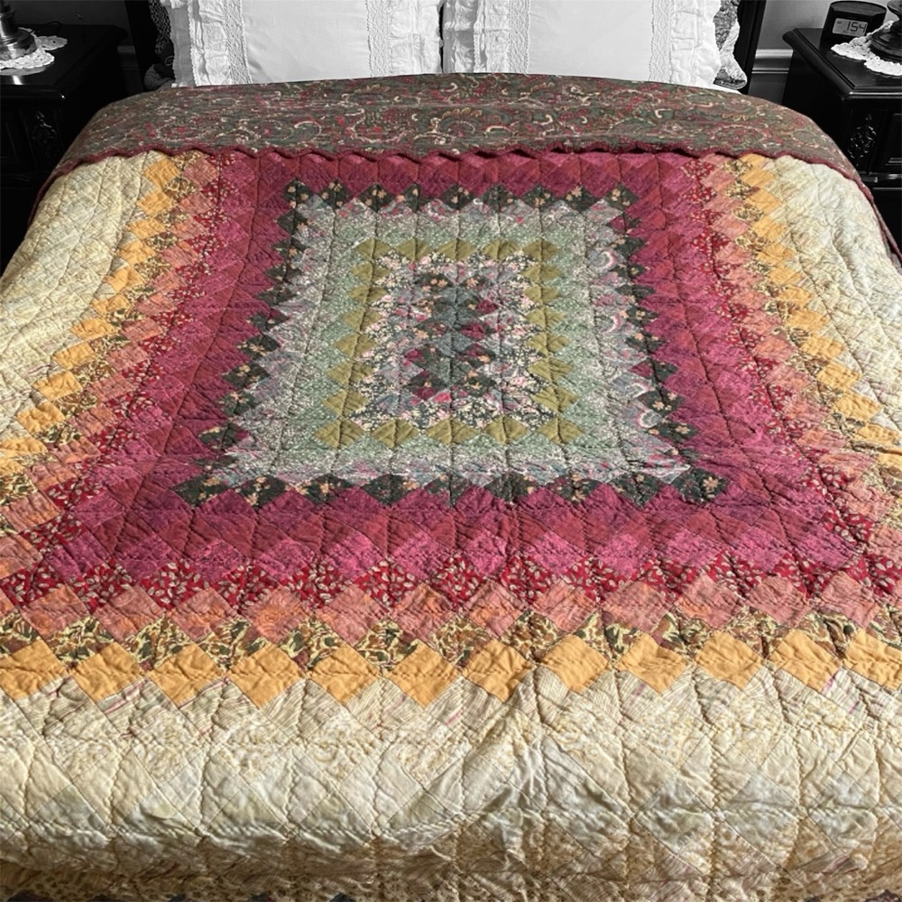 Vintage Donna Sharp 2005 Checkered Cottagecore Quilt